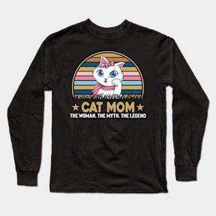 Cat Mom Long Sleeve T-Shirt